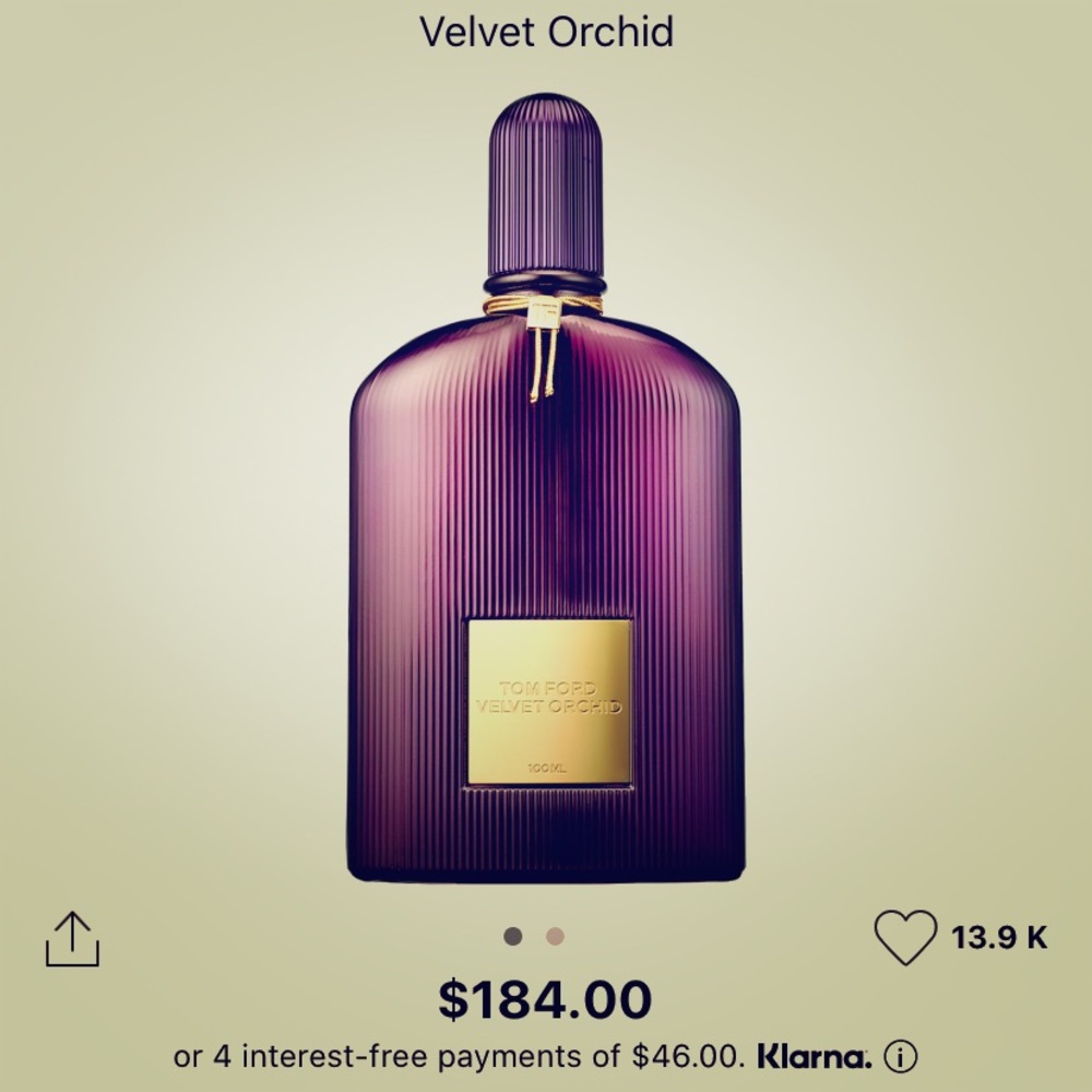 Tom Ford velvet orchid in 3.4oz
